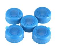 Qmee 5 Pezzi 55 mm Blu gallone Bottiglia di Acqua Potabile Vite sul Tappo di Ricambio coperchi antispruzzo
