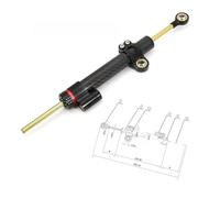QmeNa Ammortizzatore sterzo Ammortizzatore di Sterzo Regolabile per Motocicletta Stabilizzatore di Sterzo da 252 Mm A 342 Mm Ammortizzatore di Sterzo per Motocicletta