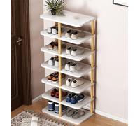 QmEna Scarpiera, Elegante Organizer per Ingresso, Facile da Montare, salvaspazio, scarpiera a più Livelli, Perfetta per Una Stanza Iniziale o per Una Stanza del dormitorio White,48 * 24 * 96cm