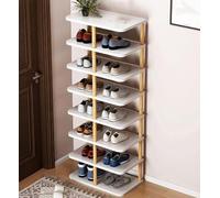 QmEna Scarpiera, Elegante Organizer per Ingresso, Facile da Montare, salvaspazio, scarpiera a più Livelli, Perfetta per Una Stanza Iniziale o per Una Stanza del dormitorio White,48 * 24 * 112cm