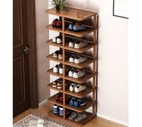 QmEna Scarpiera, Elegante Organizer per Ingresso, Facile da Montare, salvaspazio, scarpiera a più Livelli, Perfetta per Una Stanza Iniziale o per Una Stanza del dormitorio Brown,48 * 24 * 112cm
