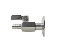 QMIQXIWS 1.5" Tri Clamp Sampling Ball Valve Adapter To Hose Barb 12.7mm SS304 Stainless Steel Tank Outlet