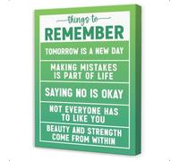 QMIQXIWS Bedroom & Office Decor - Green Tomorrow Inspiration Quote Canvas Print Motivational Wall Art(Unframed,16x24inch(40x60cm))