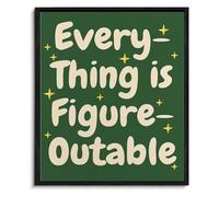 QMIQXIWS Everything Is Figureoutable Affirmation Poster Inspirational Wall-Art Motivational Home Office Decor(Unframed,16x24inch(40x60cm))