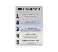QMIQXIWS Motivational Office Rules Five Principles Quote Wall-Art for Home Office Decor Success Mindset(Unframed,12x18inch(30x45cm))