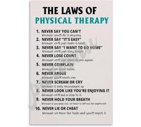 QMIQXIWS Physical Principles and Inspirational Quotes Wall-Art Poster for Clinic Office Gym Decor(Framed,12x18inch(30x45cm))
