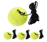QmjdDymx Palla da tennis da allenamento 4pcs palla di rimbalzo del tennis giallo con stringa per un equipaggiamento da allenamento per giocatore singolo principiante