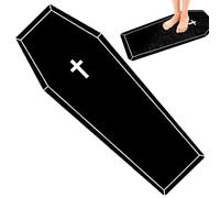 QmjdDymx Tappeto da bara, 51x19 tappeto di bara tappetino da bagno di Halloween decorazione horror gotica non slittata per soggiorno (stile 2) tappetino da bagno