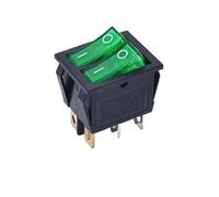 QMKADFQXF 1PC KCD4 220V Interruttore a bilanciere doppio Interruttore for barca 6 pin con spia verde