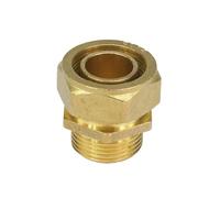 QMKADFQXF 26x32mm IDxOD x 1" BSP Male PEX-al-PEX Tube Straight Brass Compression Pipe Fitting Connector