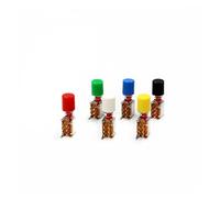 QMKADFQXF 6Pcs Color Mixing Straight Key Switch PS-22F02 Six-Pin Self-Locking Button Key Switch A Set of Button switches And Hats