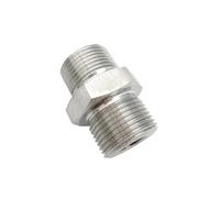 QMKADFQXF M12x1.5 to M12x1.5 Metric Male Thread 304 Stainless Steel Pipe Fitting Equal Hex Nipple Connector
