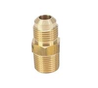 QMKADFQXF SAE Thread 5/8"-18 UNF Fit Tube OD 3/8" - 3/8" NPT Male Brass SAE 45 Degree Pipe Fitting Adapters 229PSI