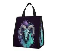 QMKFWT Ariete, borsa termica per il pranzo, zaino pieghevole e riutilizzabile, per uomini e donne