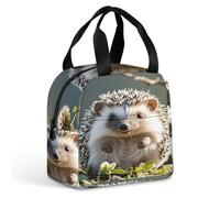 QMKFWT Bella borsa per il pranzo a forma di riccio, resistente, isolata, grande, per palestra, portatile, a tenuta stagna, riutilizzabile, per lavoro, viaggi, picnic
