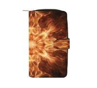 QMKFWT Bella Fiamma Modello Portafoglio In Pelle Lungo Checkbook Portafogli Classico Bifold Ladies Clutch con ID Window