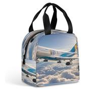 QMKFWT Borsa per il pranzo a forma di aeroplano, resistente, isolata, grande, per palestra, portatile, a tenuta stagna, riutilizzabile, per lavoro, viaggi, picnic