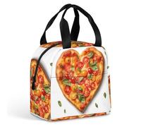 QMKFWT Borsa per il pranzo a forma di cuore per pizza resistente isolata grande scatola per il pranzo in palestra portatile a tenuta stagna contenitori per alimenti riutilizzabili per il pranzo per