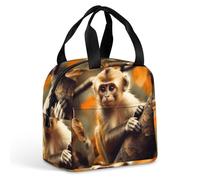 QMKFWT Borsa per il pranzo a forma di scimmia sull'albero, resistente, isolata, grande, per palestra, portatile, a tenuta stagna, riutilizzabile, per lavoro, viaggi, picnic