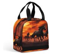 QMKFWT Borsa per il pranzo con nuvole rosse incandescenti, resistente, isolata, grande, per palestra, portatile, a tenuta stagna, riutilizzabile, per lavoro, viaggi, picnic