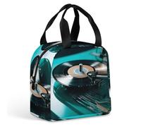 QMKFWT Borsa per il pranzo con pellicola nera, resistente, isolata, grande, per palestra, portatile, a tenuta stagna, riutilizzabile, per lavoro, viaggi, picnic