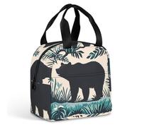 QMKFWT Borsa per il pranzo con sagoma di orso, resistente, isolata, grande, per palestra, portatile, a tenuta stagna, riutilizzabile, per lavoro, viaggi, picnic