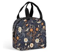 QMKFWT Borsa per il pranzo decorata con stelle, resistente, isolata, grande, per palestra, portatile, a tenuta stagna, riutilizzabile, per lavoro, viaggi, picnic