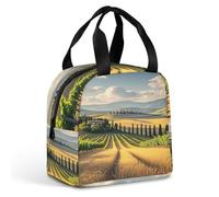 QMKFWT Borsa per il pranzo toscana Italia resistente isolata grande palestra Lunch Tote Box portatile a tenuta stagna contenitori per alimenti riutilizzabili Lunchbox per lavoro viaggi picnic