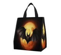 QMKFWT Borsa termica per il pranzo a forma di pipistrello di Halloween, zaino pieghevole e riutilizzabile, per uomini e donne