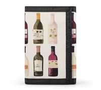 QMKFWT Carino bottiglia di vino portafoglio casual porta carte di credito custodia organizer documenti premium per uomini e donne