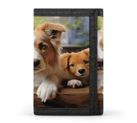 QMKFWT Carino Cani Animali Casual Portafoglio Porta Carte di Credito Premium Documenti Organizer Caso per Uomini e