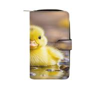 QMKFWT Carino Ducks Portafoglio lungo in pelle portafoglio degli assegni portafogli classico bifold da donna pochette con finestra ID