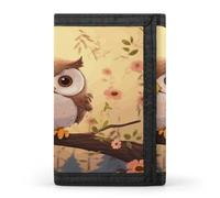 QMKFWT Carino Gufo Casual Portafoglio Porta Carte di Credito Premium Documenti Organizer Caso per Uomini e Donne