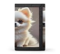 QMKFWT Carino Pomerania Casual Portafoglio Porta Carte di Credito Premium Documenti Organizer Caso per Uomini e Donne