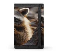 QMKFWT Carino Raccoon Casual Portafoglio Porta Carte di Credito Premium Documenti Organizer Caso per Uomini e Donne