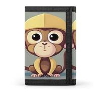 QMKFWT Carino Scimmia Casual Portafoglio Porta Carte di Credito Premium Documenti Organizer Caso per Uomini e Donne