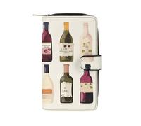 QMKFWT Carino vino bottiglia portafoglio in pelle portafoglio lungo libretto degli assegni portafogli classico bifold signore frizione con finestra ID