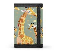 QMKFWT Carino Wild Cartoon Giraffe Casual Portafoglio Porta Carte di Credito Premium Documenti Organizer Caso per Uomini e Donne