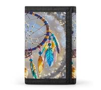 QMKFWT Cherry Dream Catcher Portafoglio Casual Porta Carte di Credito Premium Documenti Organizer Caso per Uomini e Donne