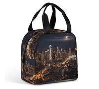 QMKFWT City Seattle - Borsa termica per il pranzo, resistente, grande, per palestra, portatile, a prova di perdite, riutilizzabile, per lavoro, viaggi, picnic