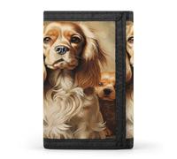 QMKFWT Cocker Spaniel - Portafoglio casual con porta carte di credito, organizer per documenti di alta qualità, per uomini e donne