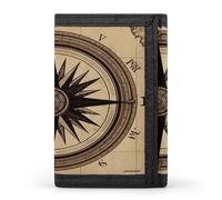 QMKFWT Compass Wind Road Map Portafoglio casual porta carte di credito custodia organizer per documenti per uomini e donne