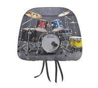QMKFWT Cool Drum Set Coprisedile Auto Poggiatesta Regolabile e Riutilizzabile Anti-Sporco Flessibile Ascolta Poggiatesta Copertura Morbido Antipolvere Protezione per il poggiatesta dei sedili auto per