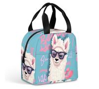 QMKFWT Cool Liama - Borsa termica per il pranzo, resistente, grande, per palestra, portatile, a tenuta stagna, riutilizzabile, per lavoro, viaggi, picnic