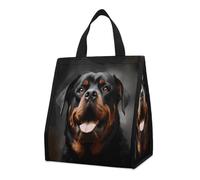 QMKFWT Cool Rottweiler Dog Art Borsa termica zaino pieghevole e riutilizzabile borse termiche per uomo donna