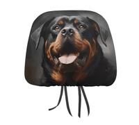 QMKFWT Cool Rottweiler Dog Art - Coprisedile per auto, regolabile e riutilizzabile, anti-sporco, flessibile, per poggiatesta, per la maggior parte dei veicoli