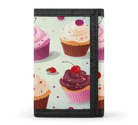 QMKFWT Delicious Cupcakes Portafoglio Casual Porta Carte di Credito Premium Documenti Organizer Caso per Uomini e Donne