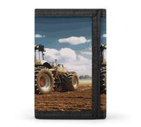 QMKFWT Fantasy Farm Tractor Casual Portafoglio Porta Carte di Credito Premium Documenti Organizer Caso per Uomini e Donne