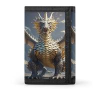 QMKFWT Golden Dragon - Portafoglio casual con porta carte di credito, organizer per documenti di alta qualità, per uomini e donne