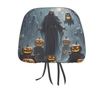 QMKFWT Grim Reaper - Copertura per poggiatesta auto, regolabile e riutilizzabile, anti-sporco, flessibile, antipolvere, per la maggior parte dei veicoli
